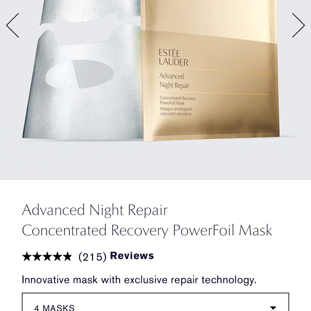 Estée Lauder New Advanced Night Repair Recovery PowerFoil Mask